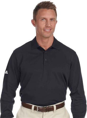 Adidas Golf Mens Climalite Tour Pique L/S Polo. Printing is available for this item.
