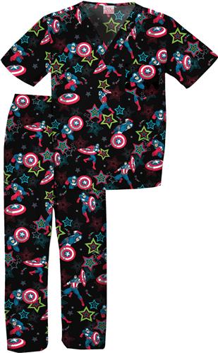 Tooniforms Kids American All-Star Scrub Set. Embroidery is available on this item.
