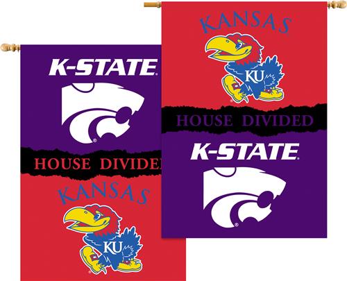 COLLEGIATE Kansas/Kansas St. House Divided Banner