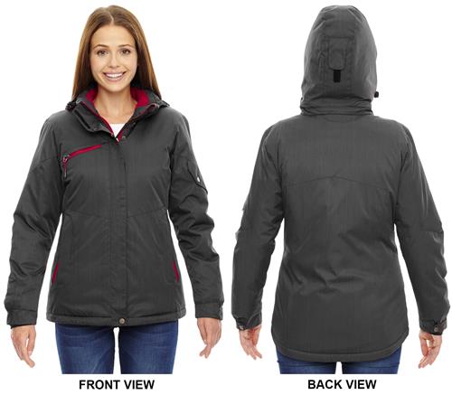 North End Ladies Rivet Textured Insulated Jacket