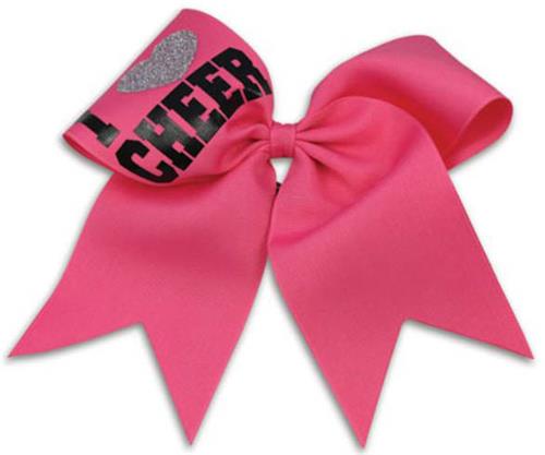Pizzazz I Love Cheer Bow