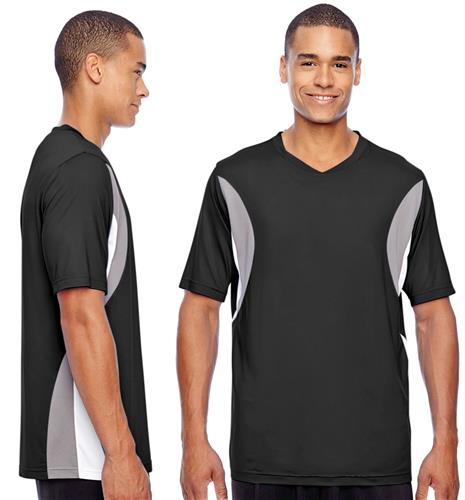 Team 365 Mens Short-Sleeve Athletic V-Neck Jersey. Printing is available for this item.