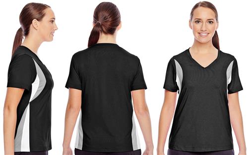 Team 365 Ladies Short-Sleeve V-Neck Jersey. Printing is available for this item.