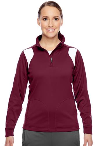 Team 365 Ladies Elite Performance 1/4 Zip Jacket. Decorated in seven days or less.