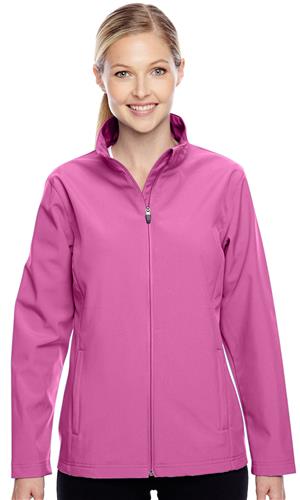 Team 365 Ladies Leader Soft Shell Jacket. Decorated in seven days or less.