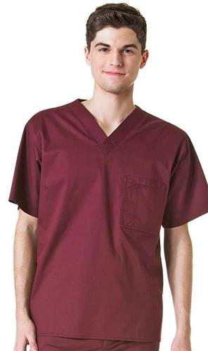 Maevn Modal Mens Stretch V-Neck Utility Scrub Tops. Embroidery is available on this item.