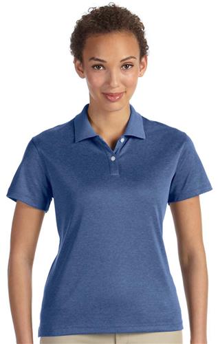 Devon Jones Lady Pima-Tech Jet Pique Heather Polo. Printing is available for this item.
