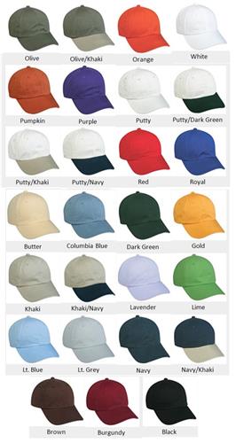 OC Sports Adjustable Strap Garment Wash Cotton Cap GWT-111. Embroidery is available on this item.