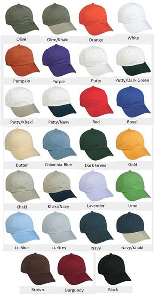 OC Sports Adjustable Strap Garment Wash Cotton Cap GWT-111. Embroidery is available on this item.
