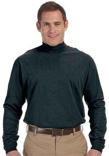 Devon & Jones Mens Sueded Cotton Mock Turtleneck. Printing is available for this item.