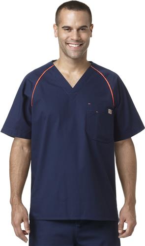 Carhartt Men's V-Neck Raglan Scrub Top. Embroidery is available on this item.