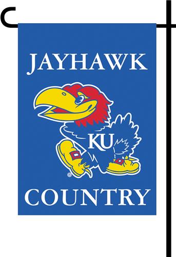 College Kansas Jayhawk 2-Sided Country Garden Flag