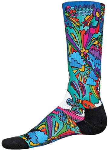 Red Lion Groovy Sublimated Print Crew Socks