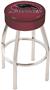 Southern Illinois Chrome Base Swivel Bar Stool