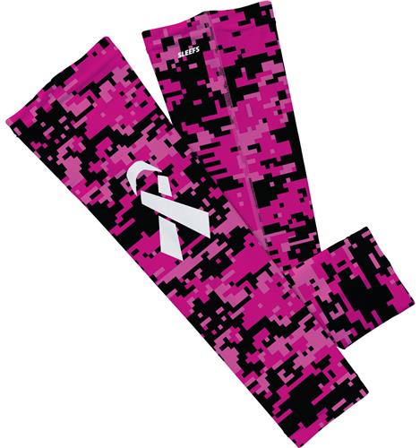 Sleefs Pink Digital Camo Compression Arm Sleeves
