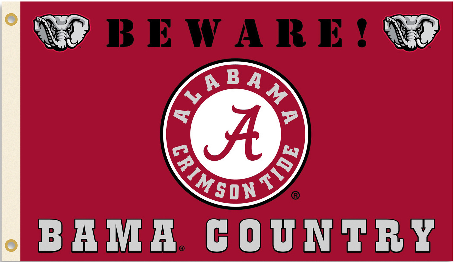 E105046 College Alabama Beware of Bama Country 3'x5' Flag