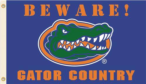College Florida Beware Gator Country 3'x5' Flag