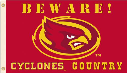 College Iowa State Beware Cyclones Country Flag