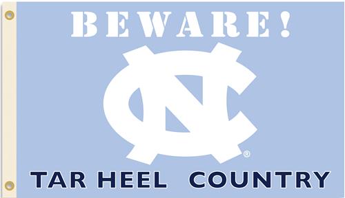College N. Carolina Beware Tar Heel Country Flag