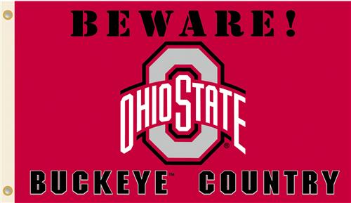 College Ohio State Beware Buckeyes Country Flag