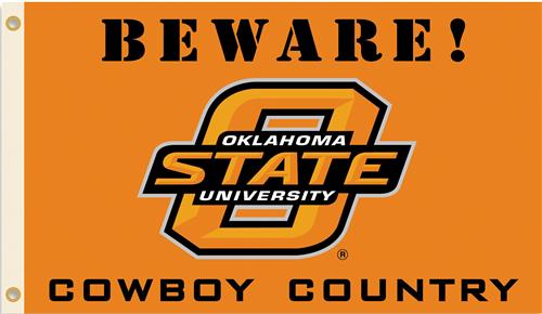 College Oklahoma State Beware Cowboy Country Flag
