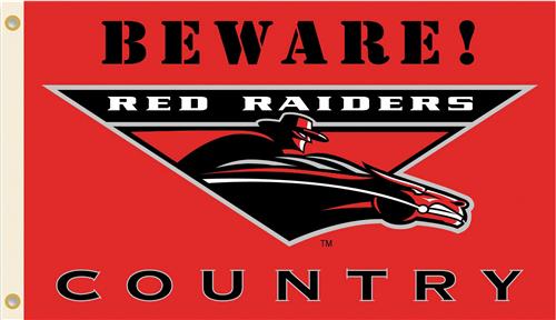 College Texas Tech Beware Red Raiders Country Flag