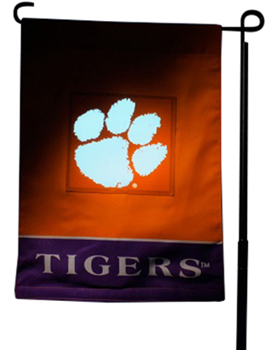 College Clemson Tigers Light Show Garden Flag