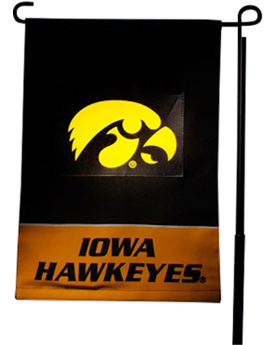 College Iowa Hawkeyes Light Show Garden Flag
