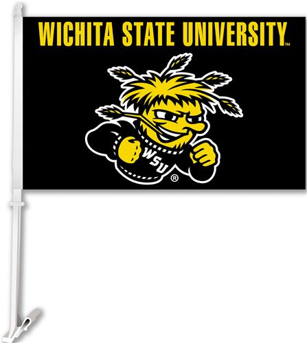 College Wichita State 2-Sided 11"x18" Car Flag