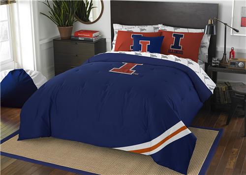 Northwest NCAA Illinois Full Bed in a Bag Set