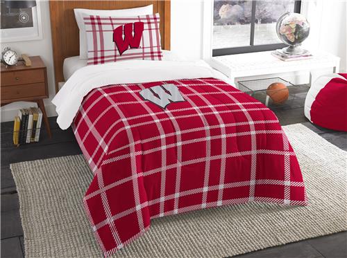 Northwest NCAA Wisconsin Twin Comforter and Sham