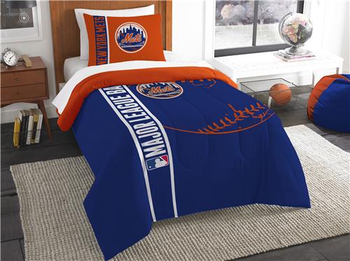 Northwest MLB New York Mets Twin Comforter & Sham