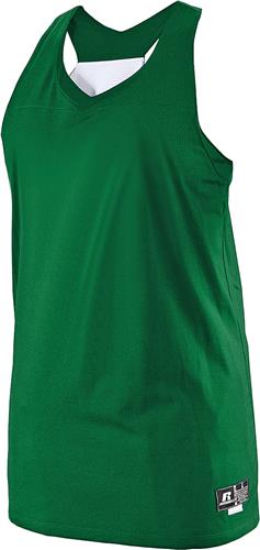 Womens (WXL - Green/White) Deluxe Reversible Basketball Jersey