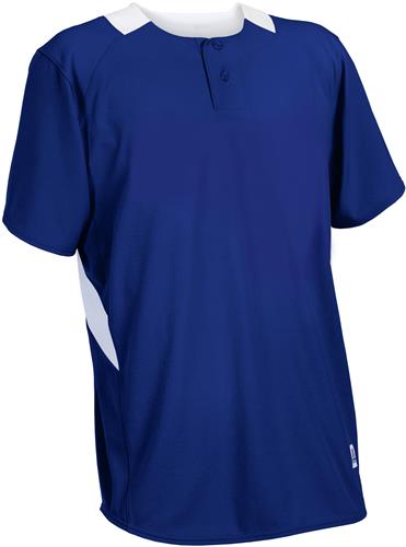 Russell Youth 2-Button Short Sleeve Baseball Jersey