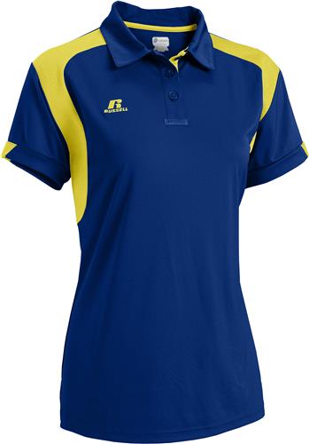 Russell Athletic Womens Gamday UV 30+ Polo. Embroidery is available on this item.