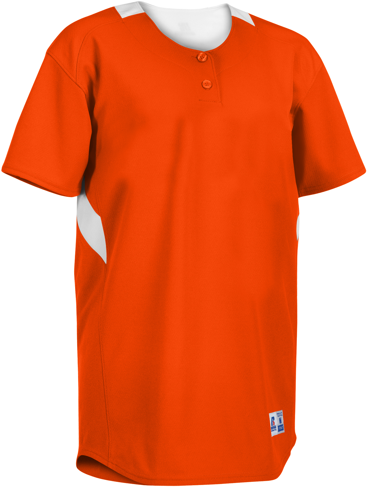 E105622 Womens 2Button Softball Jerseys (WS White/Black)