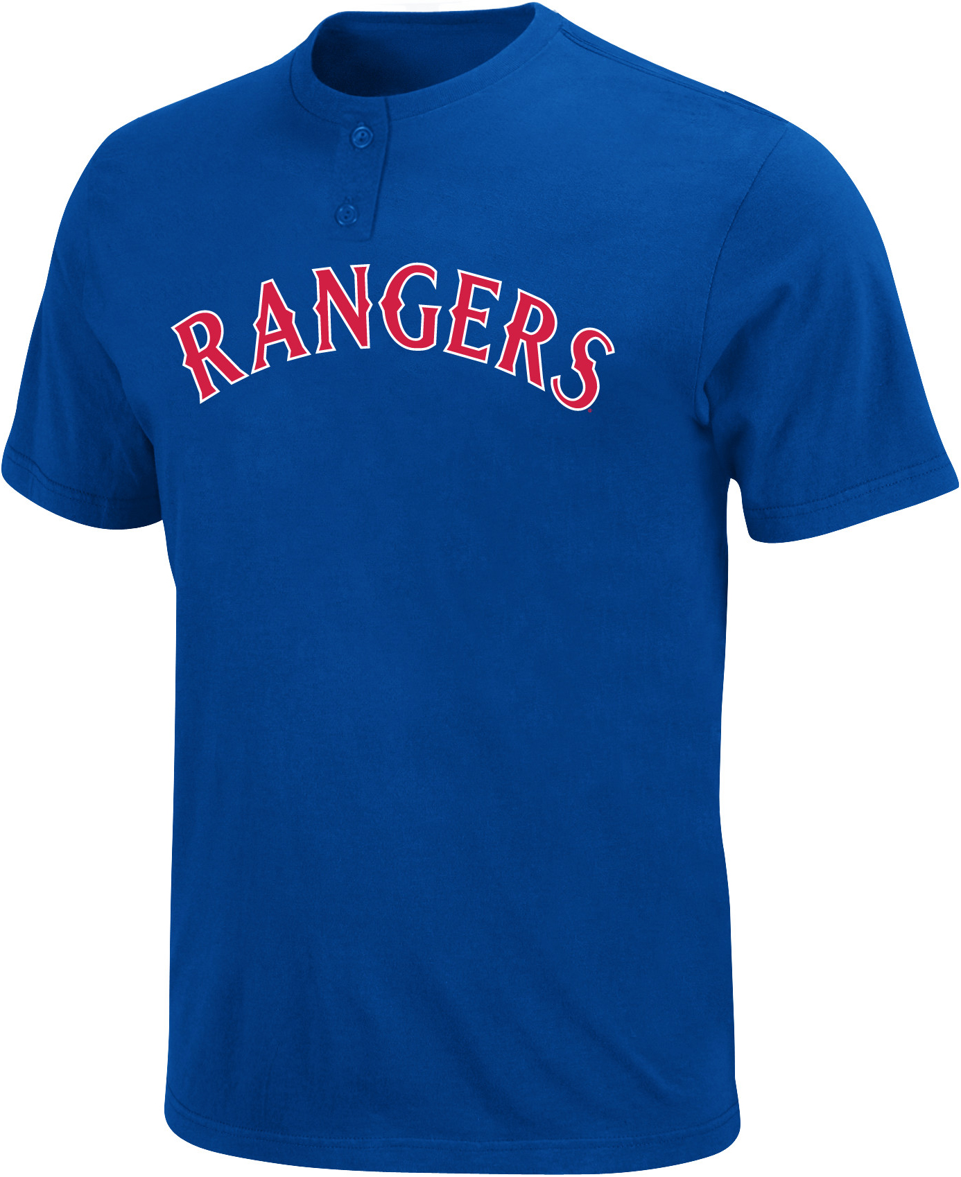 E105744 Majestic 2Button Rangers MLB Baseball Jersey