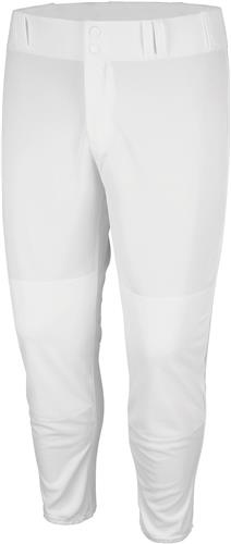 Youth (YM - Pro-White) MLB Style Zip Fly w/Back Pocket Tapered Baseball Pants. Braiding is available on this item.