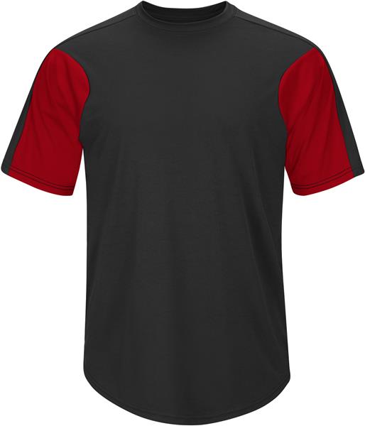 Baseball Jersey, Colorblocked Crew Neck Youth (YXL Red or Gold), (YL