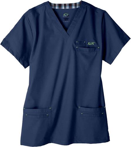 IguanaMed Mens Icon Scrub Top. Embroidery is available on this item.