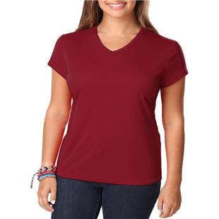 Blue Generation Womens Moisture Wicking V-Neck Tee