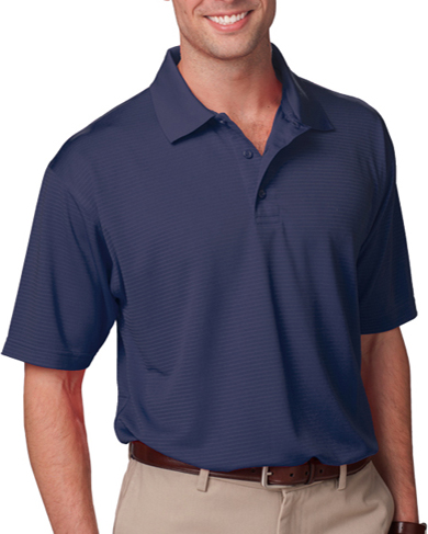 Blue Generation Men's Tonal Stripe Wicking Polo. Printing is available for this item.