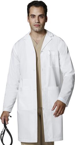 WonderWink Mens WonderLab Long Lab Coat. Embroidery is available on this item.