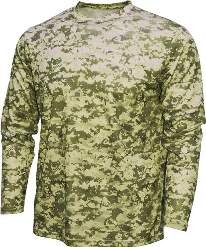 Baw Men/Youth Xtreme-Tek Digital Camo LS Shirt. Printing is available for this item.