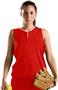 Under Armour Womens Sleeveless 1-Button Henley Softball Jersey