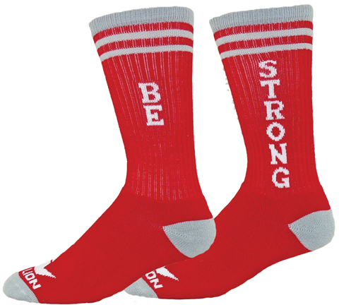 Red Lion Be Strong Crew Socks - Closeout