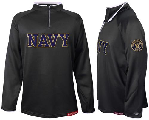 Battlefield Navy Mens 1/4 Zip Embroidered Jacket