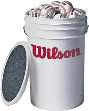 Wilson Baseball Bucket Combo w/3 Dozen Balls