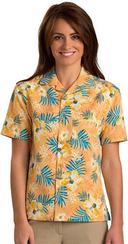 Edwards Unisex Tropical Hibiscus Camp Shirt