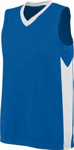 Augusta Ladies Block Out Basketball Jersey. Printing is available for this item.